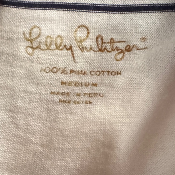 Lilly Pulitzer Navy & White Marlowe Coconut Stripe Pima Cotton Tee Shirt Dress - Picture 6 of 8